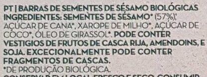 Foto da lista de ingredientes