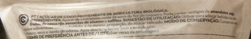 Foto da lista de ingredientes
