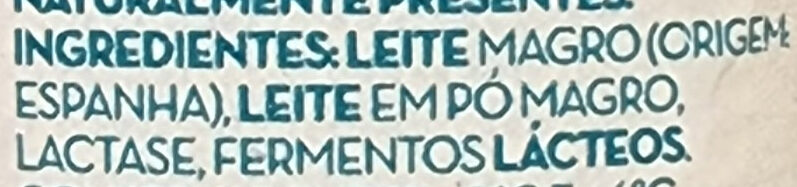 Foto da lista de ingredientes