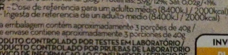 Foto da lista de ingredientes