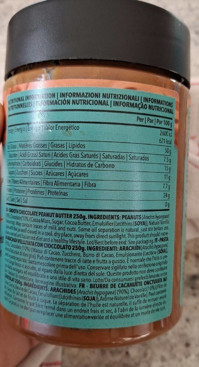 Foto da tabela nutricional