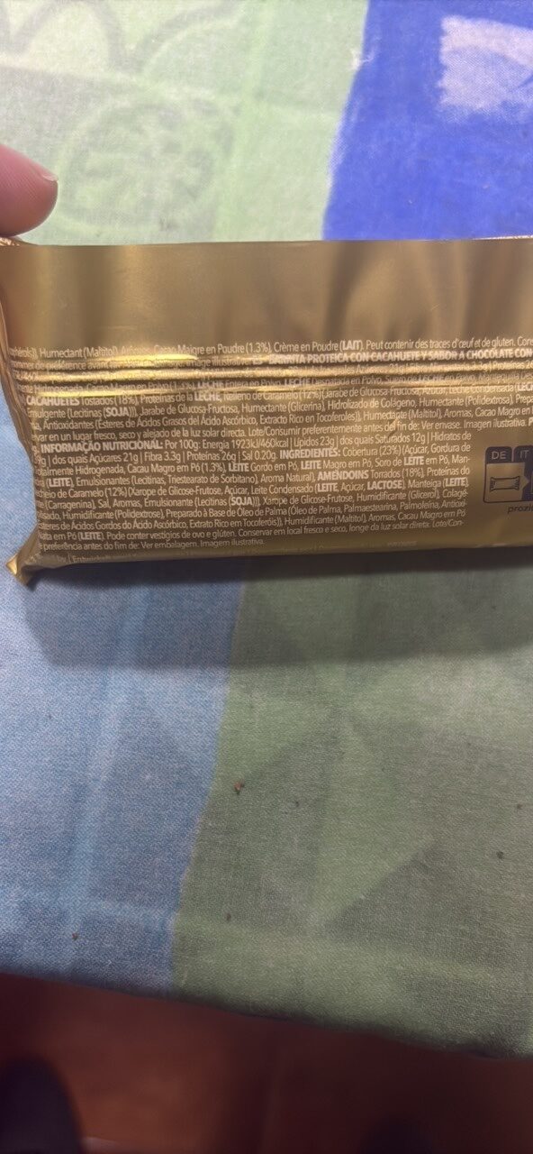 Foto da tabela nutricional