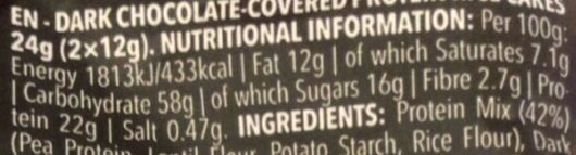Foto da tabela nutricional