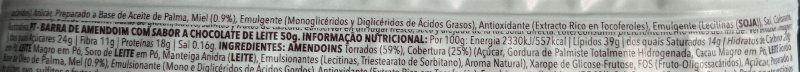 Foto da tabela nutricional
