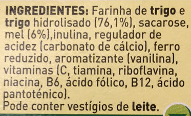 Foto da lista de ingredientes