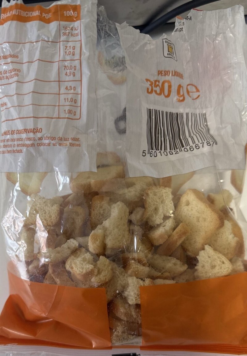 Foto da tabela nutricional