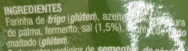 Foto da lista de ingredientes