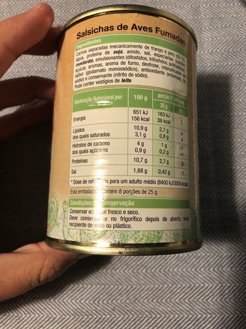Foto da tabela nutricional