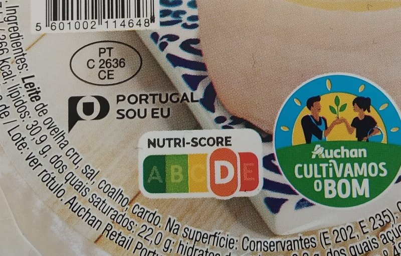 Foto da lista de ingredientes