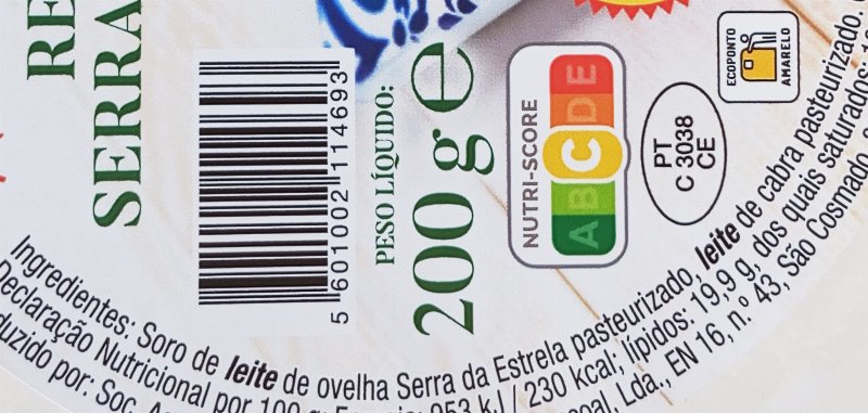 Foto da lista de ingredientes
