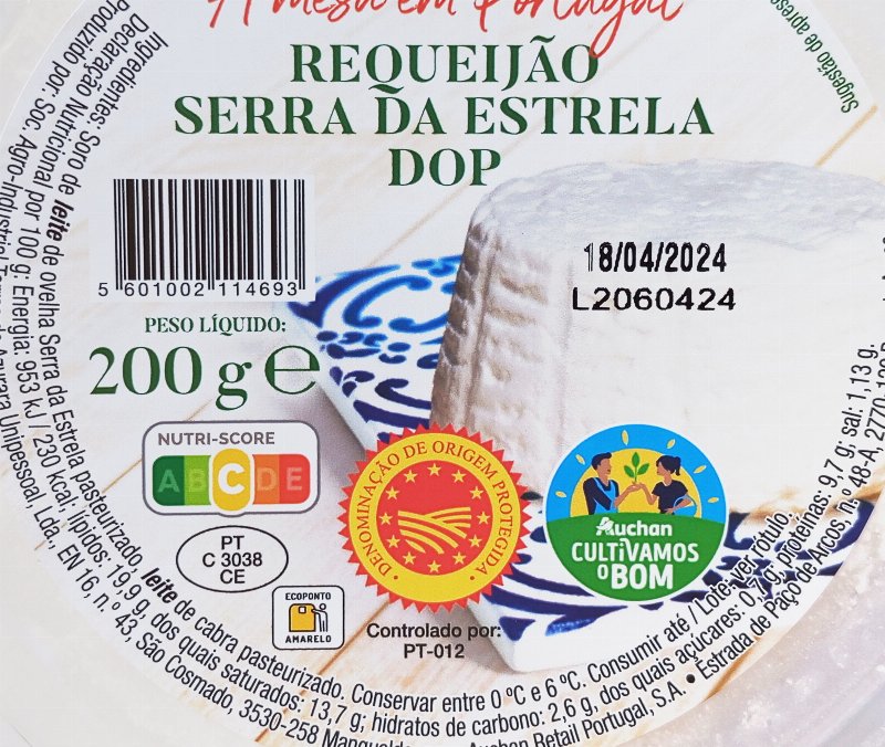 Foto da tabela nutricional
