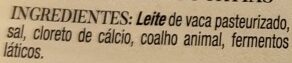 Foto da lista de ingredientes