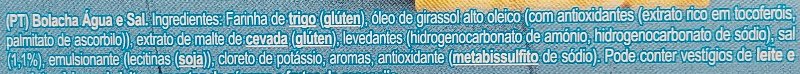 Foto da lista de ingredientes