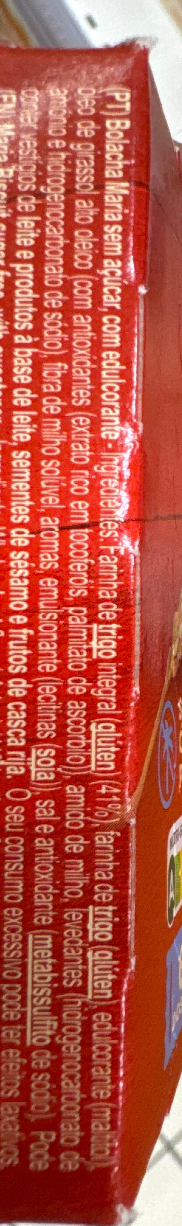 Foto da lista de ingredientes