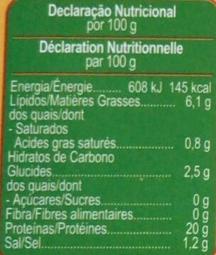 Foto da tabela nutricional