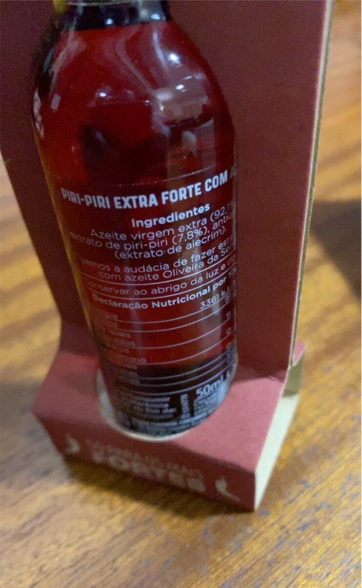 Foto da tabela nutricional