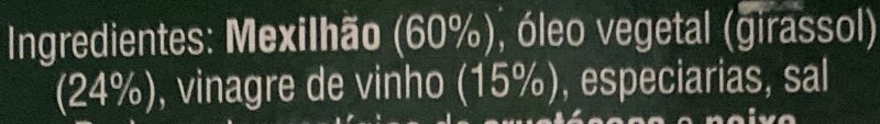 Foto da lista de ingredientes