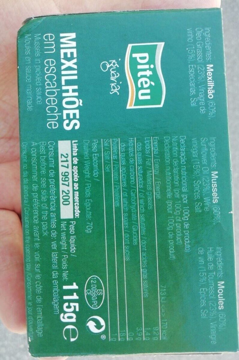 Foto da tabela nutricional