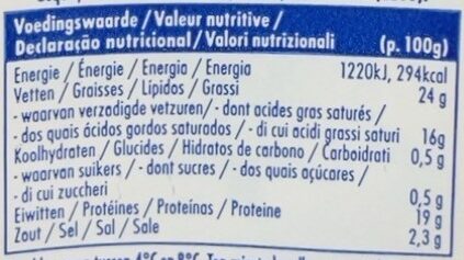 Foto da tabela nutricional