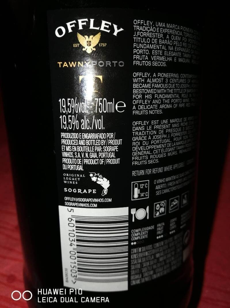 Foto da tabela nutricional