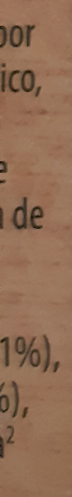Foto da lista de ingredientes