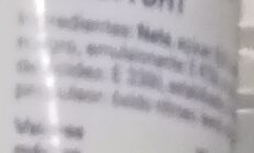Foto da lista de ingredientes