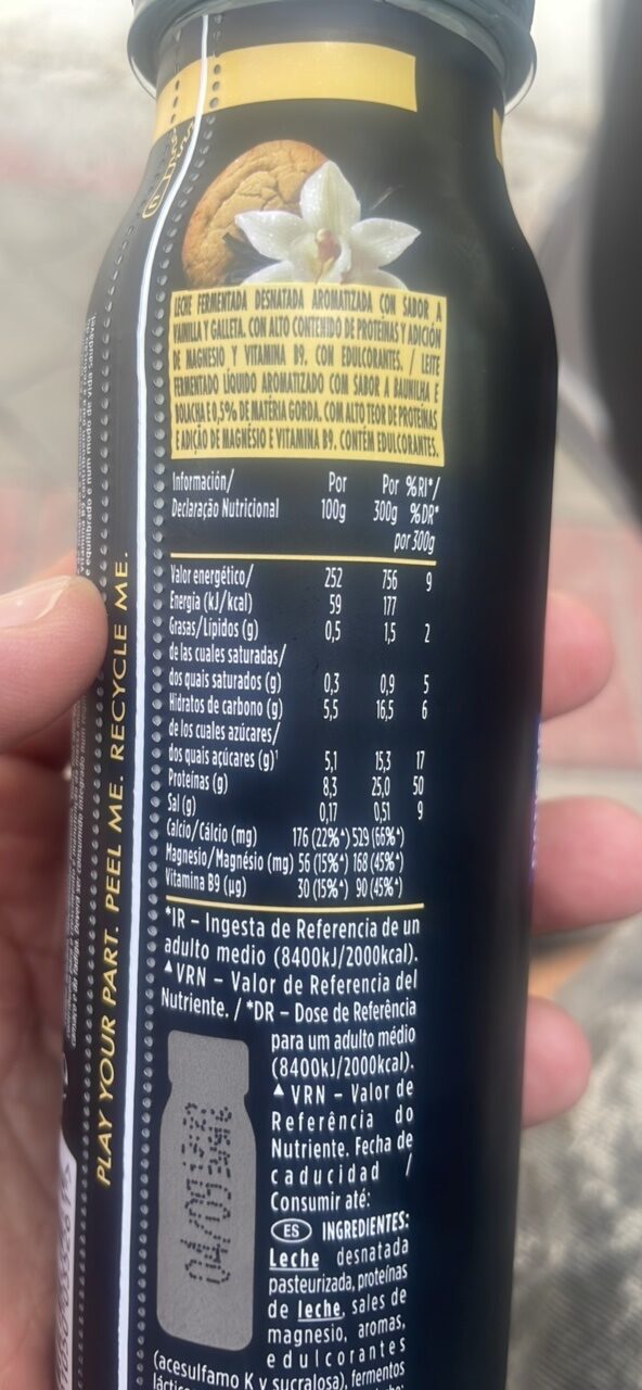 Foto da tabela nutricional
