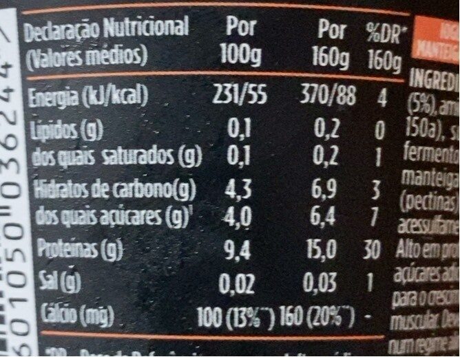 Foto da tabela nutricional