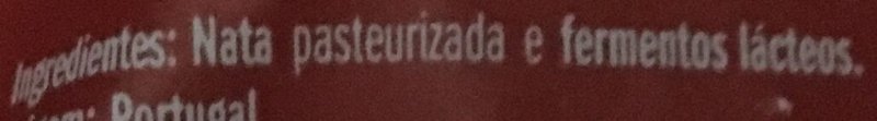 Foto da lista de ingredientes