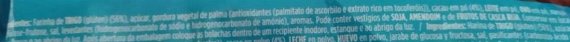 Foto da lista de ingredientes