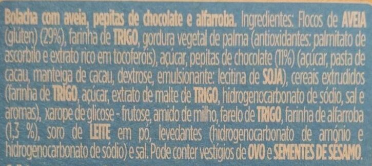 Foto da lista de ingredientes