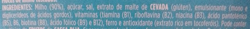 Foto da lista de ingredientes