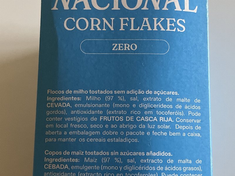 Foto da lista de ingredientes