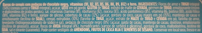 Foto da lista de ingredientes