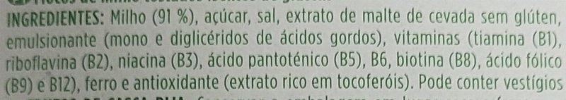 Foto da lista de ingredientes