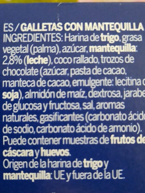 Foto da lista de ingredientes