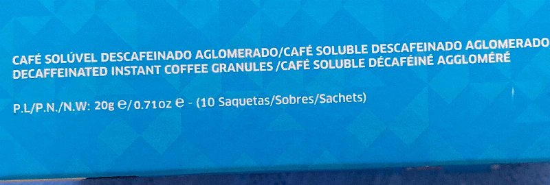 Foto da lista de ingredientes