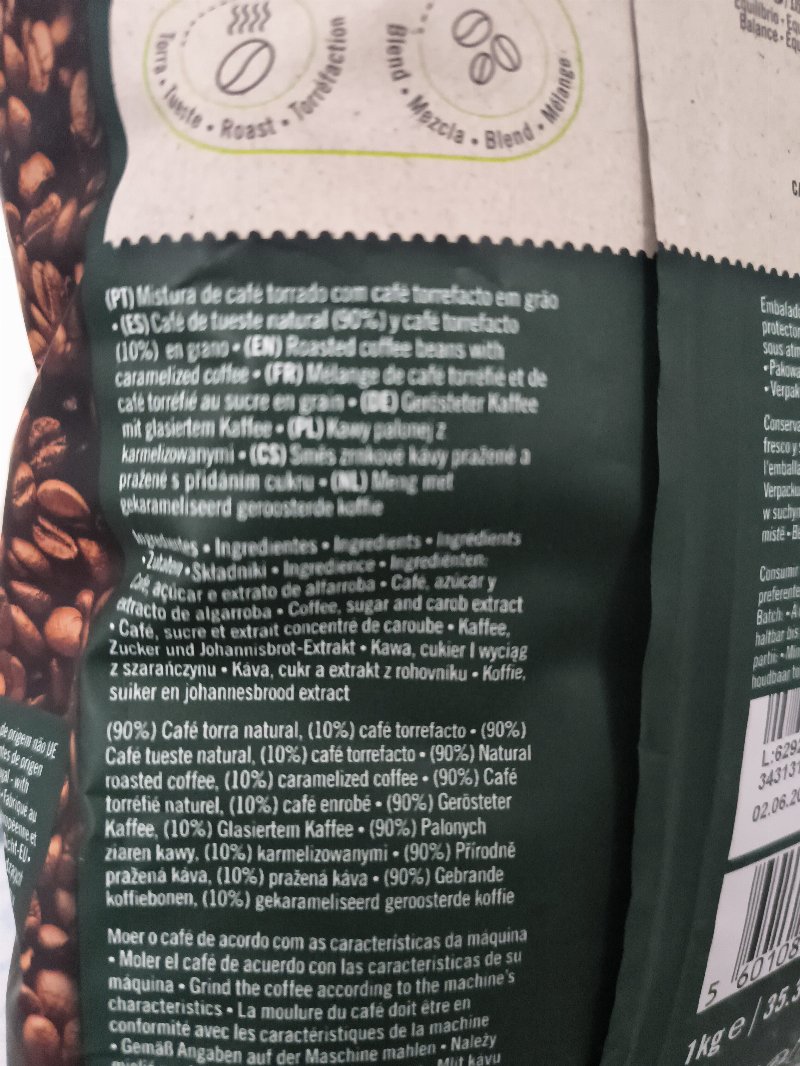 Foto da lista de ingredientes