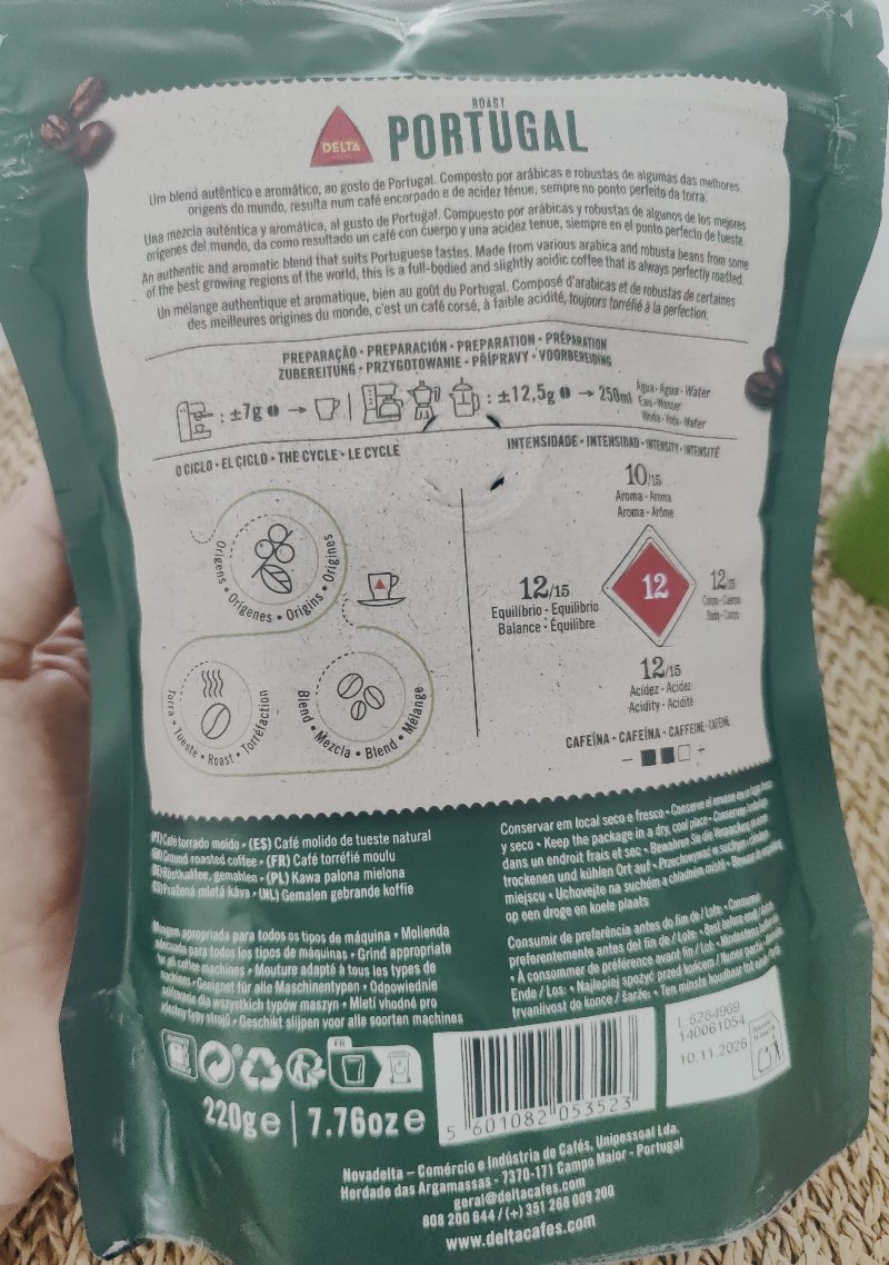 Foto da lista de ingredientes