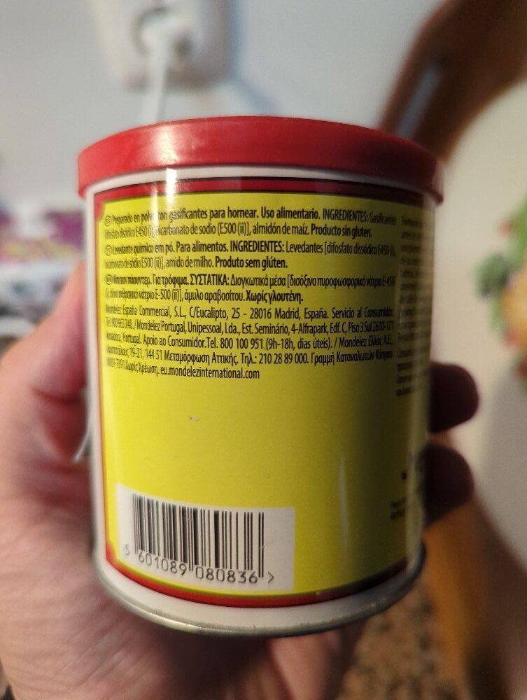 Foto da lista de ingredientes