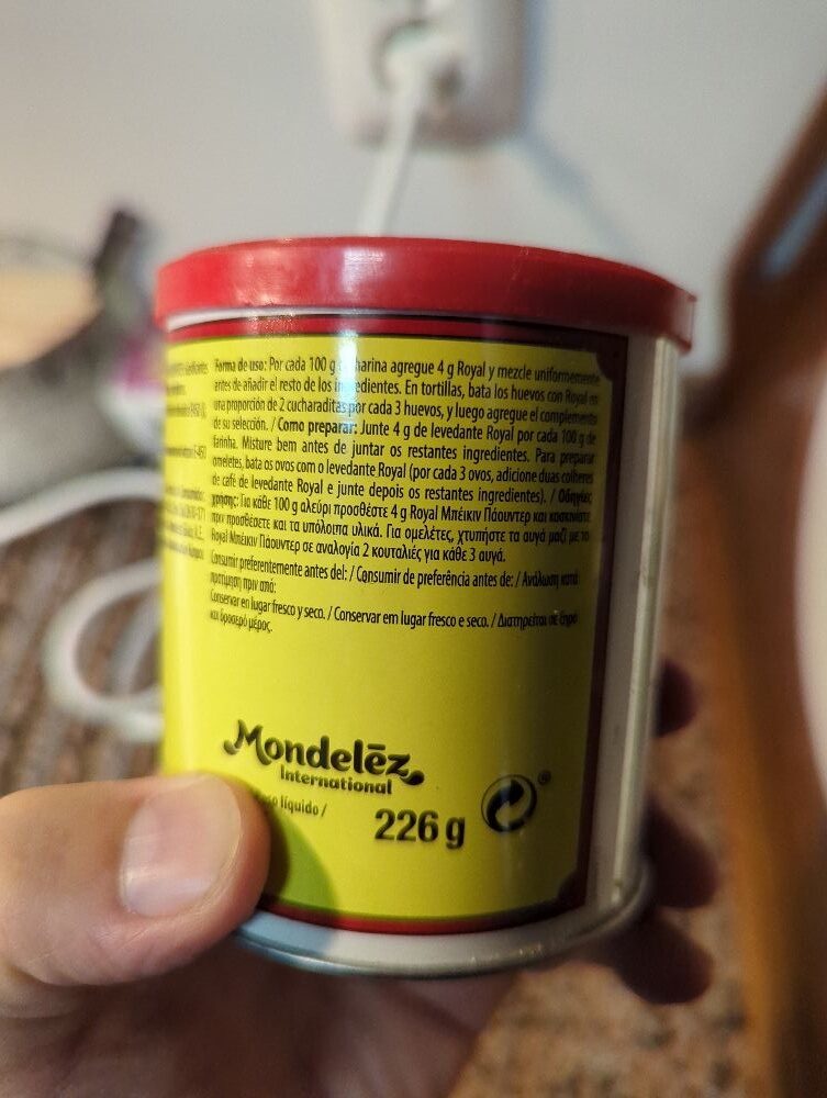 Foto da tabela nutricional