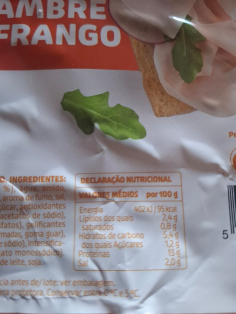 Foto da tabela nutricional
