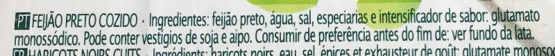 Foto da lista de ingredientes