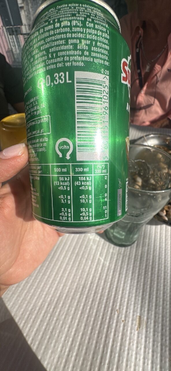 Foto da tabela nutricional