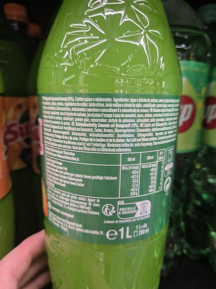 Foto da tabela nutricional