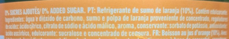Foto da lista de ingredientes