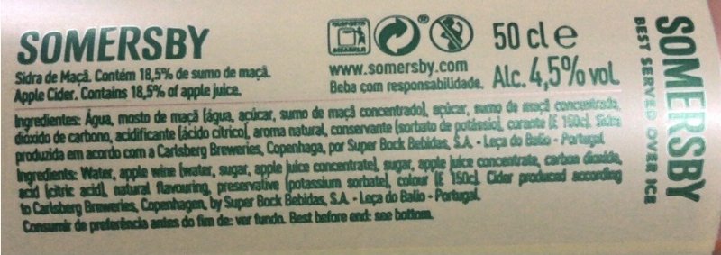 Foto da tabela nutricional