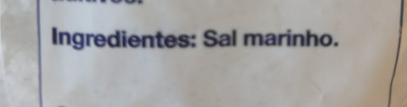 Foto da lista de ingredientes