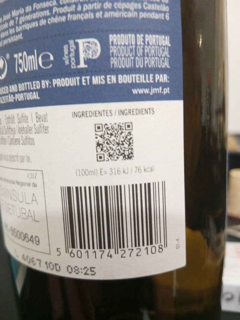 Foto da lista de ingredientes