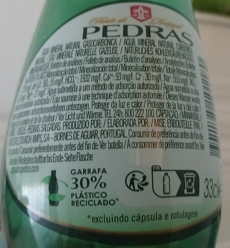 Foto da tabela nutricional